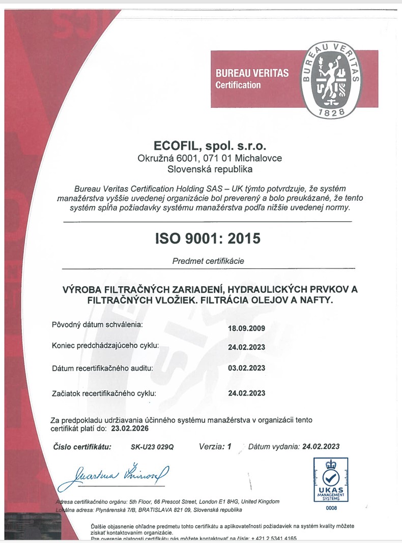Certificat ISO