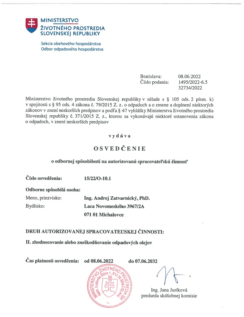 Competence Certificate