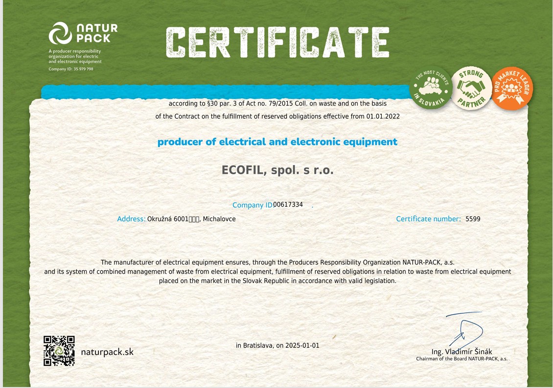 Certificat Electrique ECOFIL